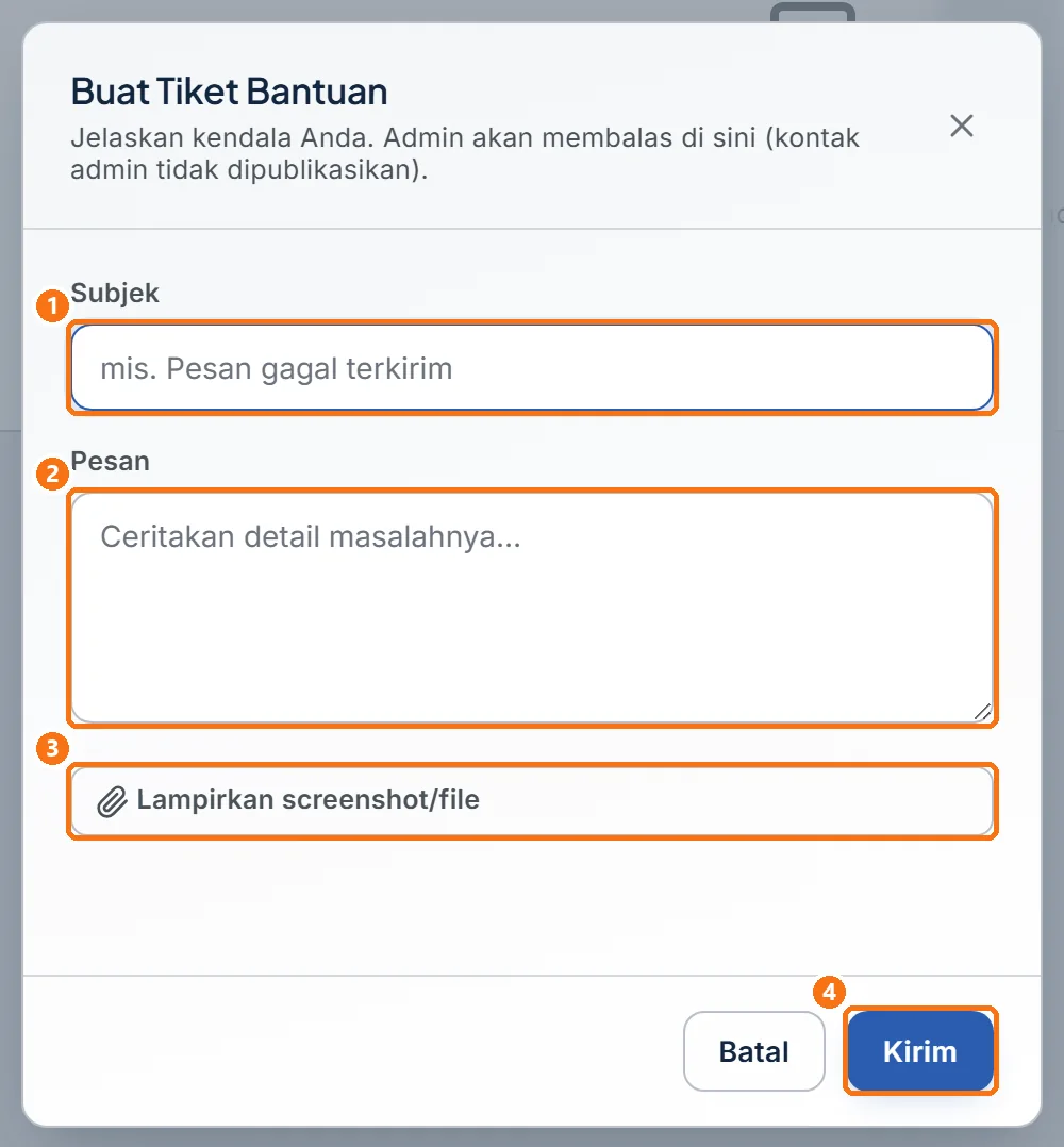 Jendela Buat Tiket Bantuan