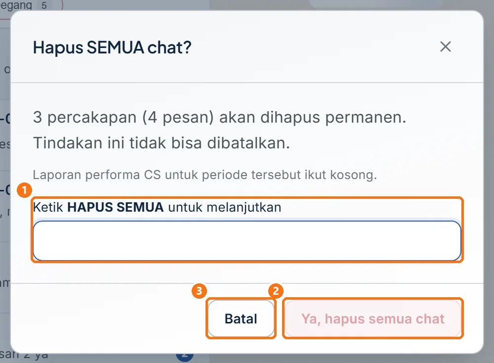 Dialog Hapus SEMUA chat